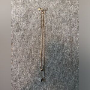 WHBM Double strand black and clear gem necklace